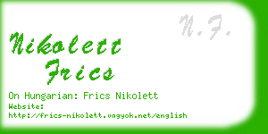 nikolett frics business card